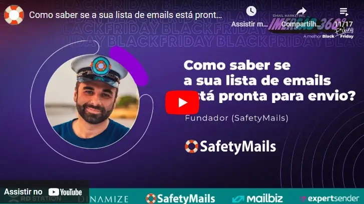 Webinar sobre listas de emails - SafetyMails no Youtube