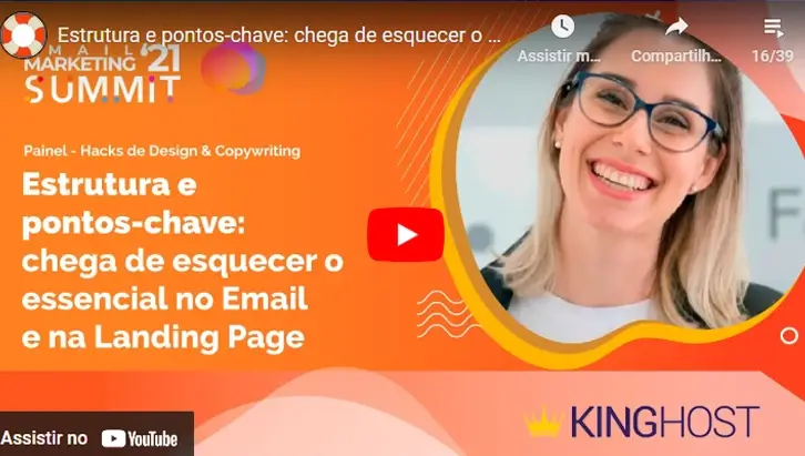 Webinar safetymails youtube sobre layout de email e landing pages